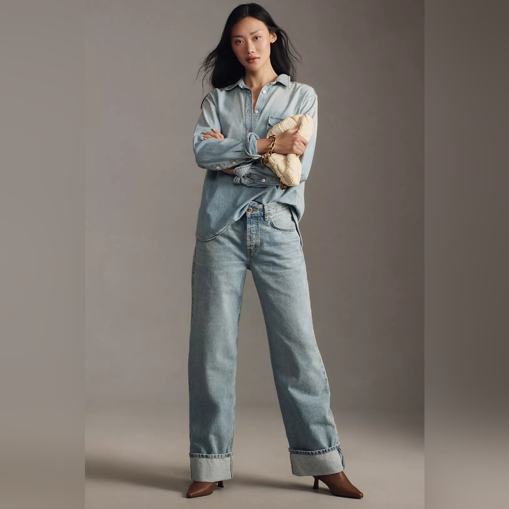 NWT - Anthropologie Stanton High Rise Relaxed Cuff - Atwood